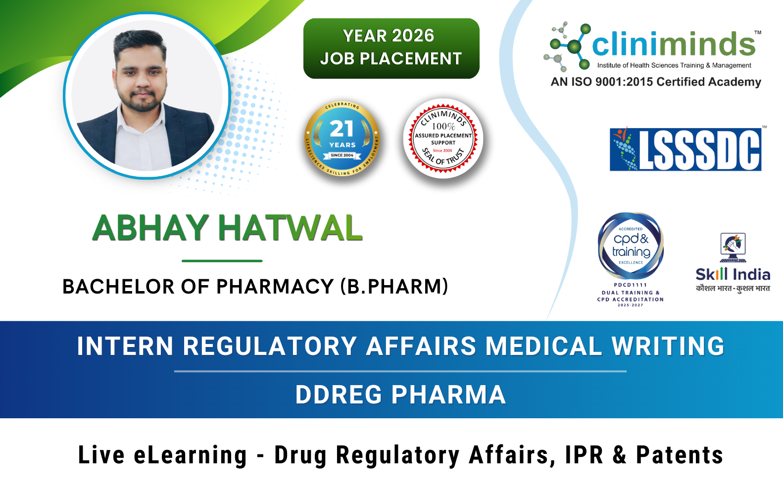 Drug Regulatory Affairs, IPR & Patents Course | Cliniminds | Cliniminds