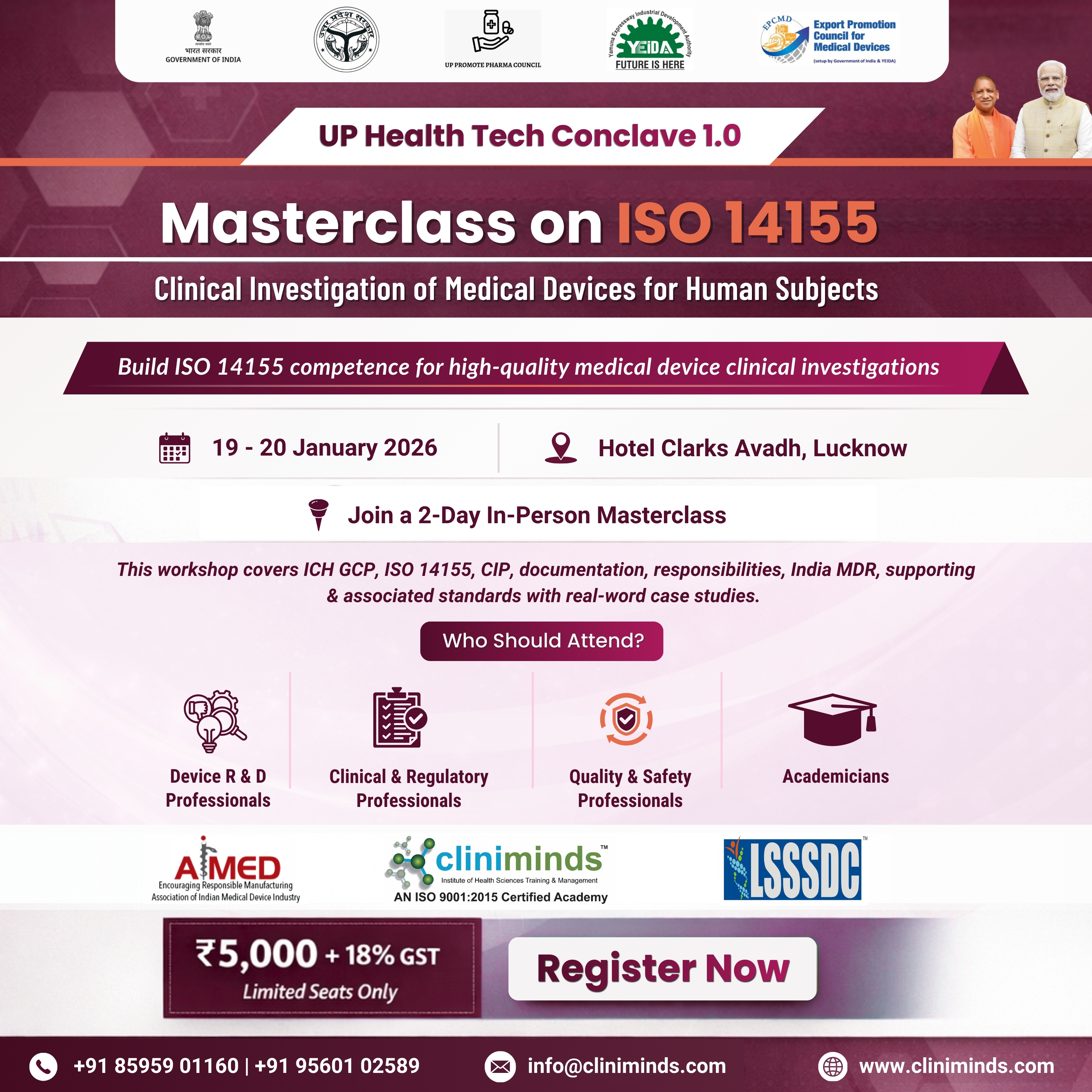 UP Health Tech Conclave 1.0 Masterclass on ISO 14155 - Clinical Investigation of Medical Devices for Human Subjects
