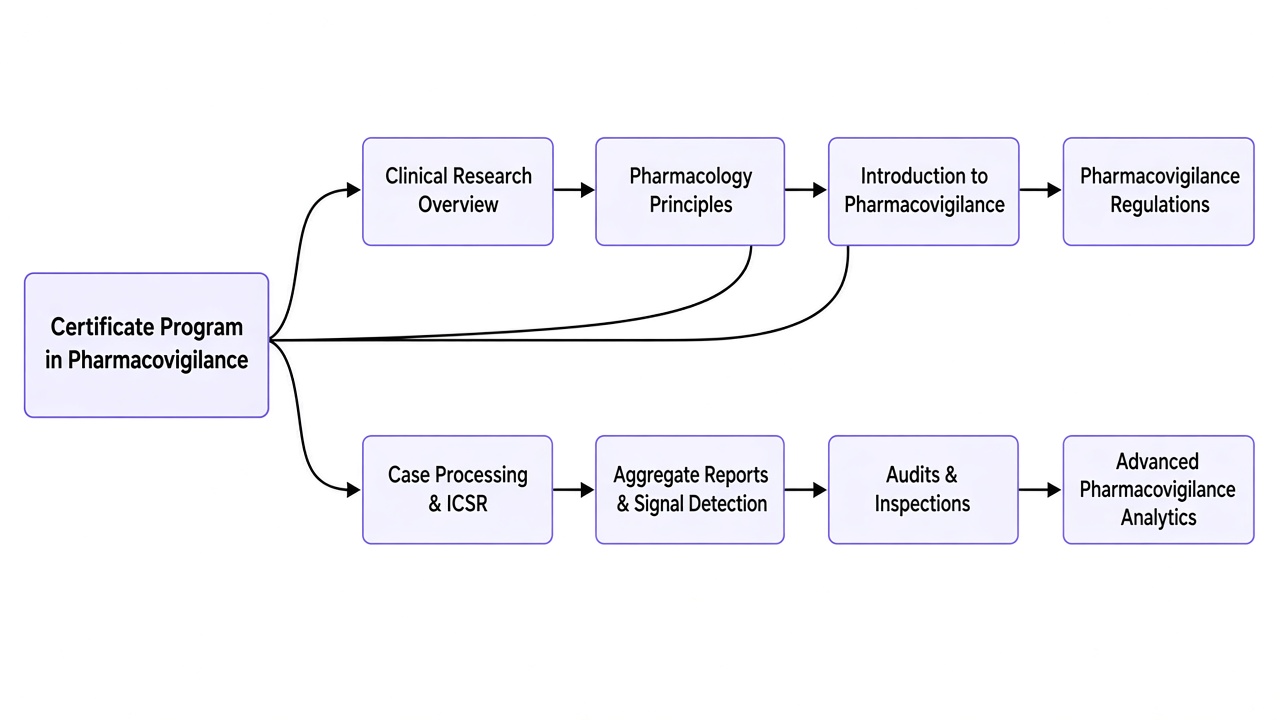 Pharmacovigilance course diagram
