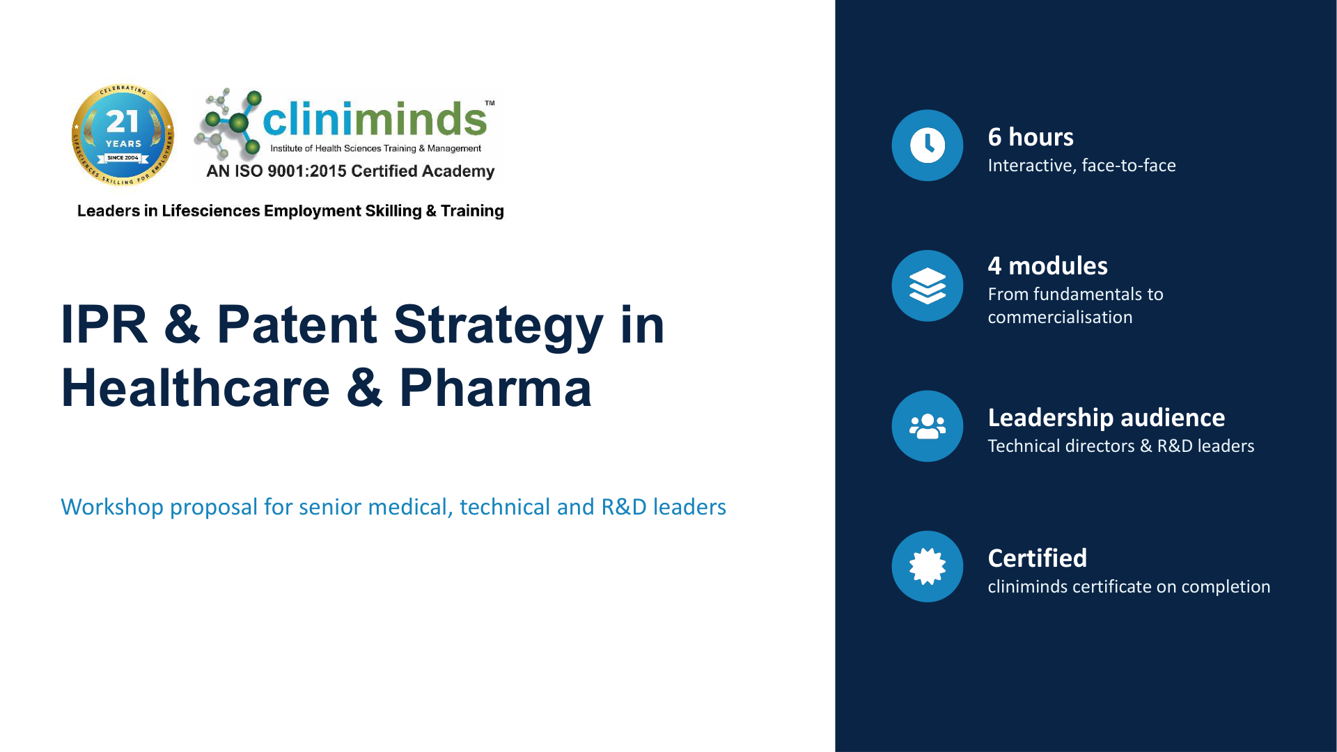 IPR Patent Strategy Workshop