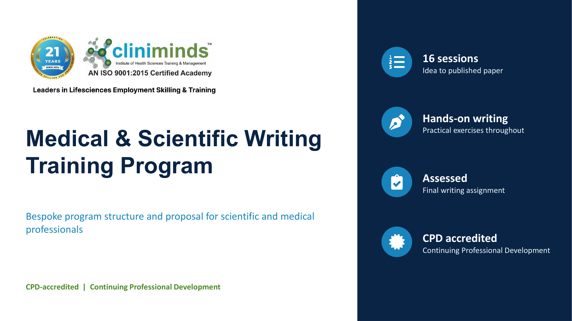 Medical and Scientific Writing Training Program